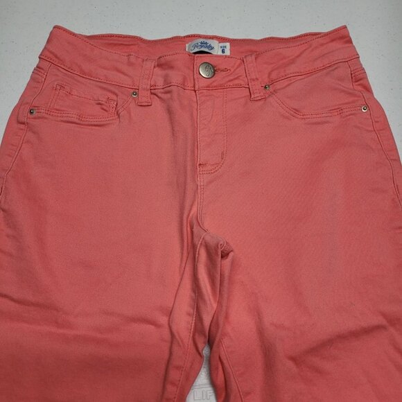 Royalty For Me Pedal Pusher Capri Pink Melon Womens Size 6 Summer Spring - Picture 2 of 9